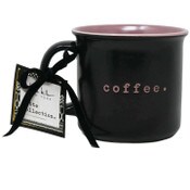 Wholesale - Debossed "Coffee" Camper Mug with Inside Purple Nicole Miller C/P 36, UPC: 195010133449